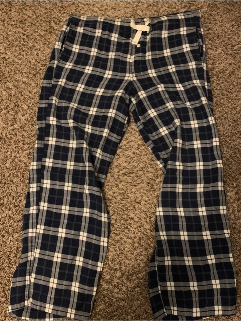 Vintage J Crew Navy and White Plaid Lounge Pants